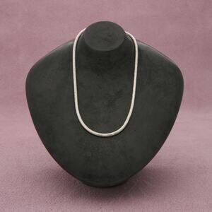 sterling silver italy 2mm textured snake chain necklace size 20in
